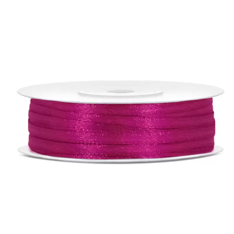 Nastrino Raso fucsia 3 mm x 50 m TS3-080