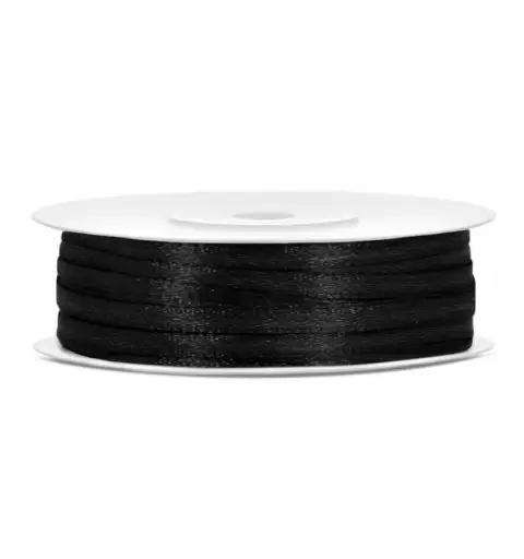 Nastrino Raso nero 3 mm x 50 m TS3-010