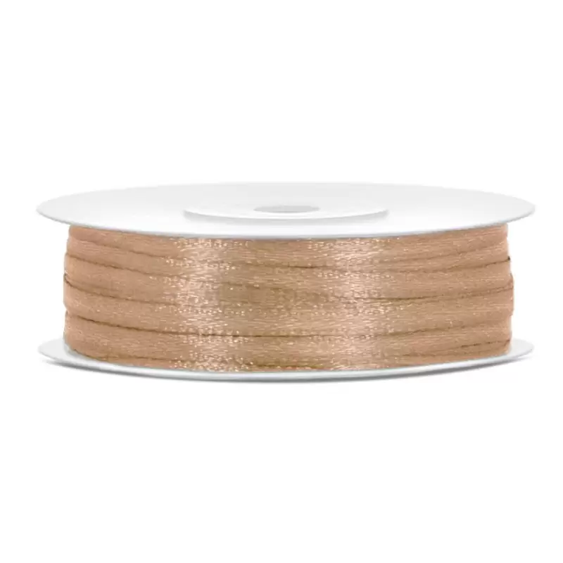 Nastrino Raso oro chiaro 3 mm x 50 m TS3-019J