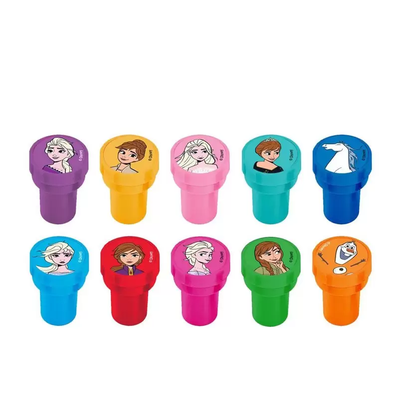 timbrino tondo con adesivo olografico Frozen II 1 pz. modelli assortiti 562695