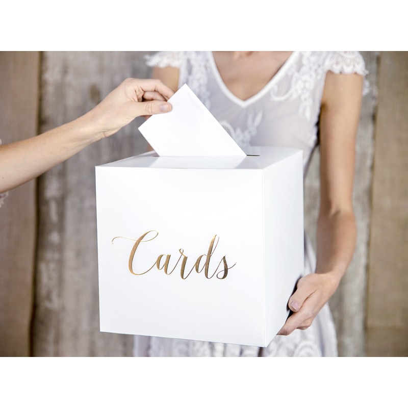 Card Box Matrimonio in carta con scritta dorata cards PUDTM6-019M
