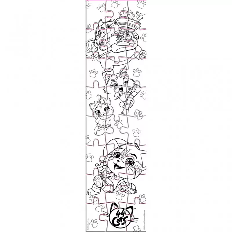 puzzle da colorare 44 Gatti 24 pezzi 502271