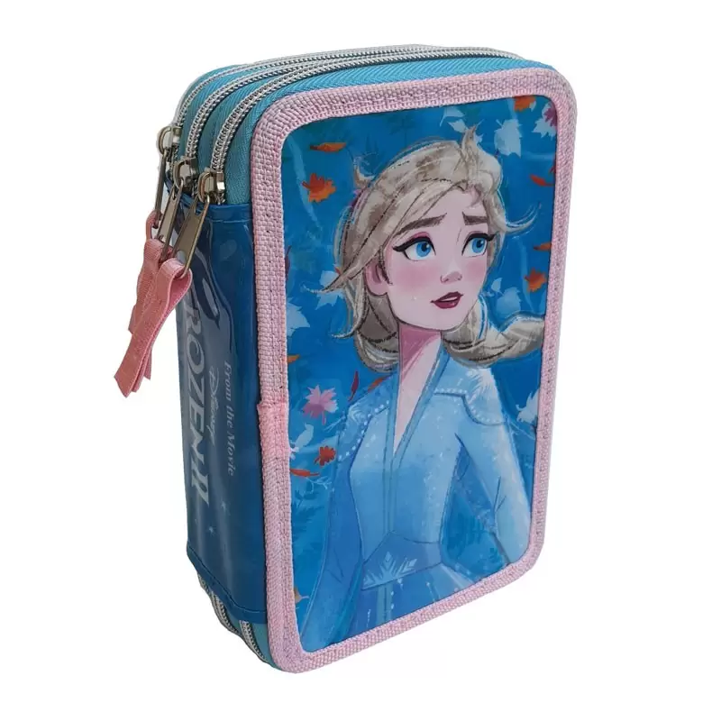 Astuccio Scuola 3D Frozen FZN0632 3 Zip Fila Giotto