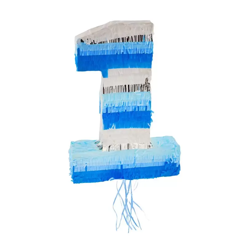 pignatta numero 1 celeste 50 x 35 x 7.5 cm WM-PJNI