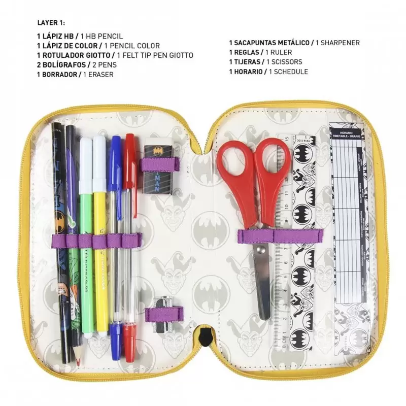 Astuccio Triplo Giotto Premium batman 12.5 x 19.5 x 6.5 cm 2100003065