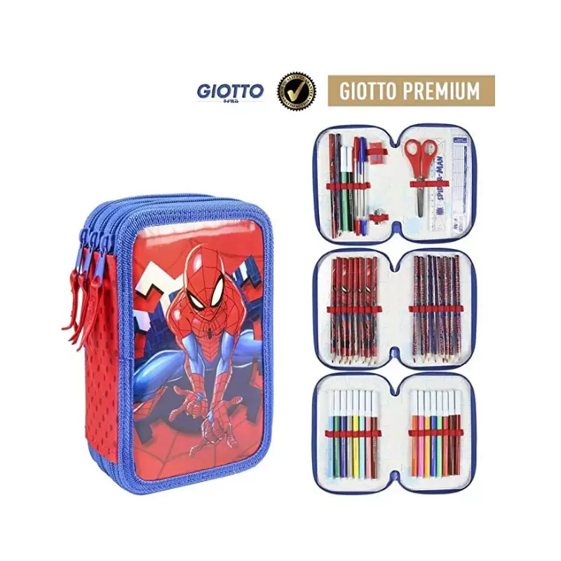 Astuccio Triplo Giotto Premium Spiderman 12.5 x 19.5 x 6.5 cm