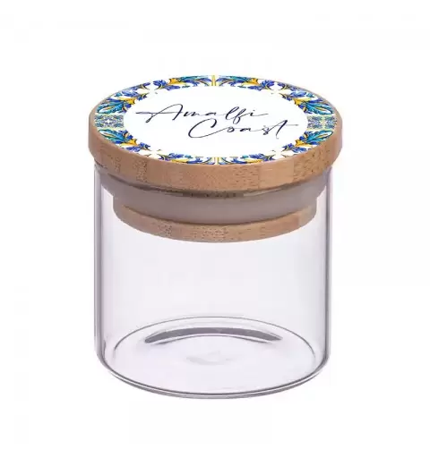 BARATTOLI AMALFI CON TAPPO IN BAMBOO - 10 PZ