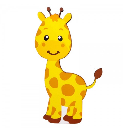Sagoma 50 cm legno + vinile Giraffa 1700