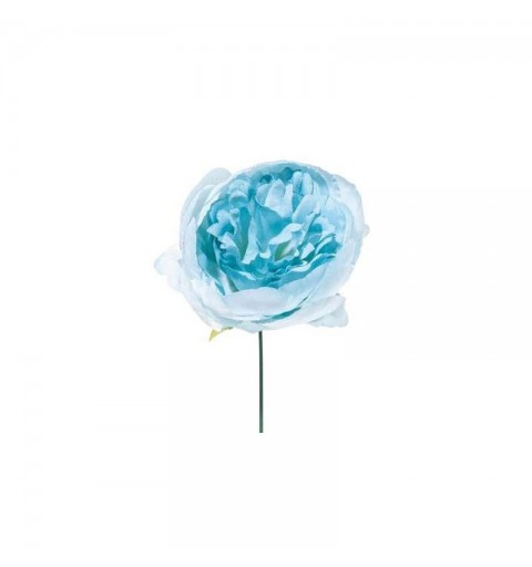 Peonia artificiale 12 pz.  celeste A15639