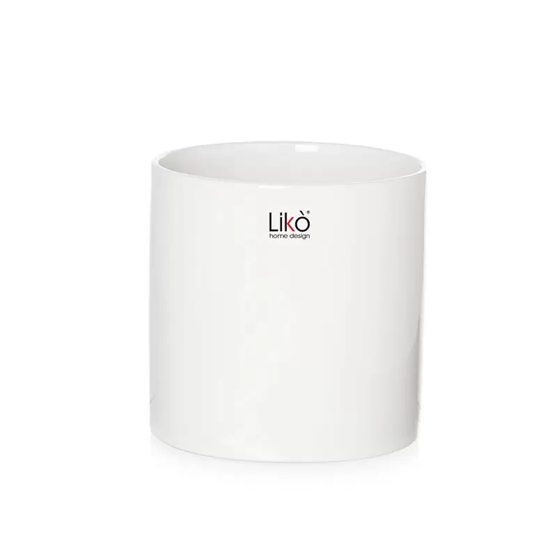 vaso in ceramica cilindro bianco 10 x 10 cm CR38/10
