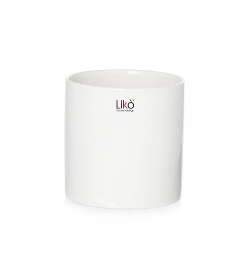 vaso in ceramica cilindro bianco 10 x 10 cm CR38/10