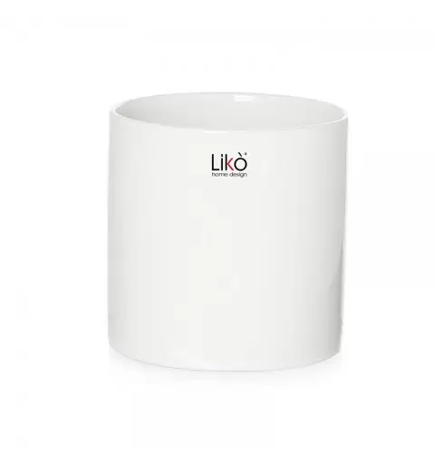 vaso in ceramica cilindro bianco 12 x 12 cm CR38/12