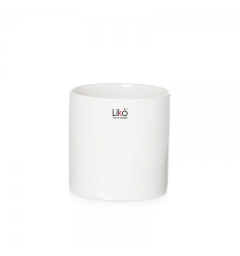 vaso in ceramica cilindro bianco 8 x 9 cm CR38/08