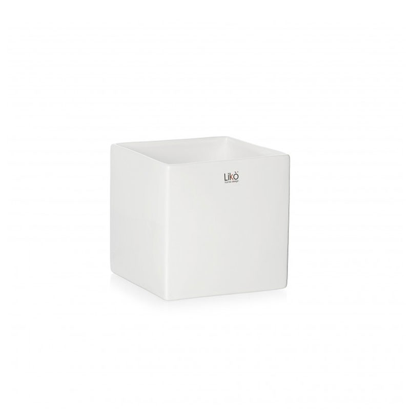 vaso in ceramica cubo bianco 6,5 cm CR35/06