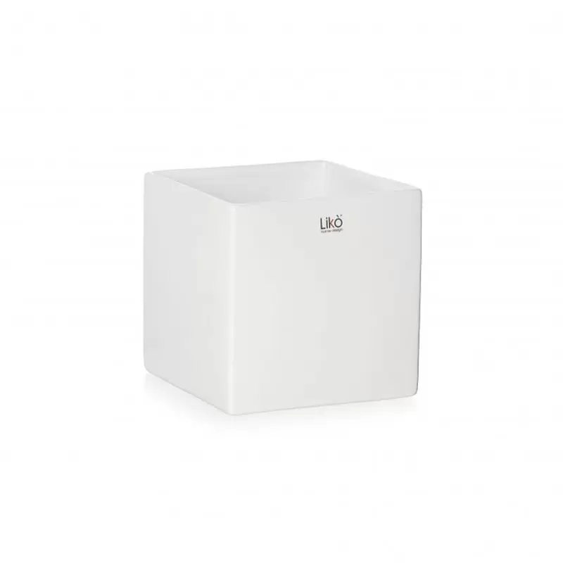 vaso in ceramica cubo bianco 7,5 cm CR35/07
