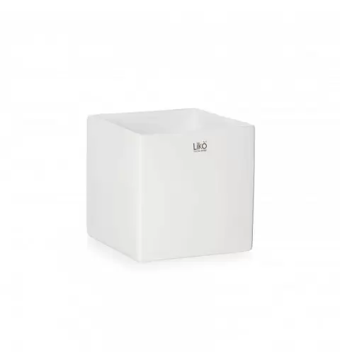 vaso in ceramica cubo bianco 7,5 cm CR35/07