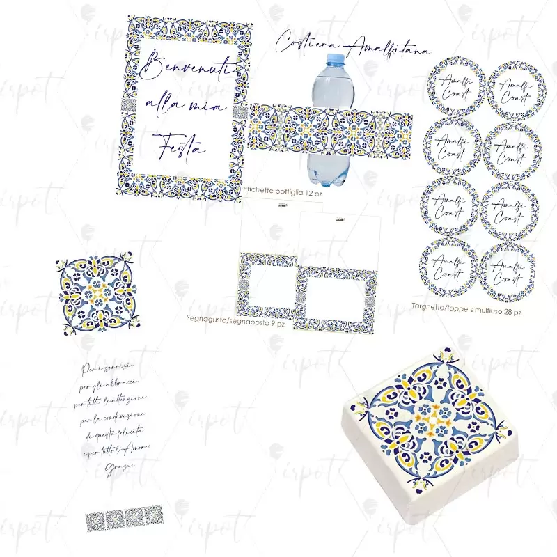 SET DI CARTA VIETRI MAIOLICHE CON MARSHMALLOW