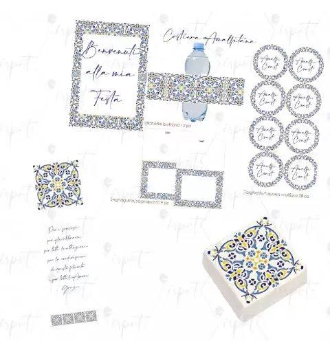 SET DI CARTA VIETRI MAIOLICHE CON MARSHMALLOW