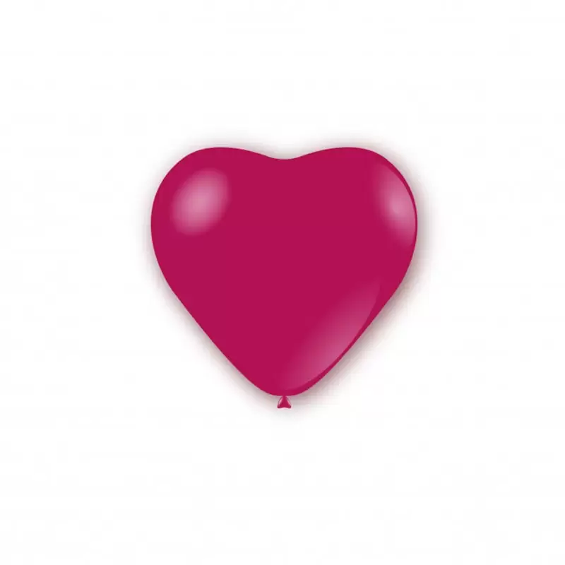 100 Palloncini pastello cuore 11 - 25cm fucsia CR 07