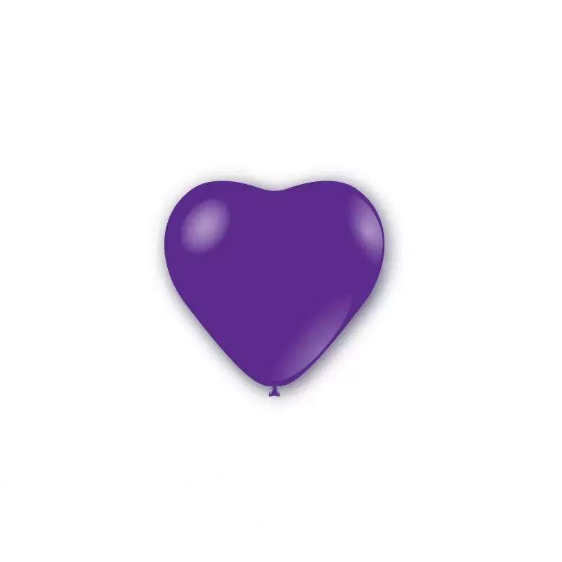 100 Palloncini pastello cuore 5 - 12cm viola P32 84