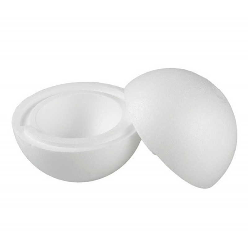Sfera In Polistirolo ( 2 semi sfere) 14 CM