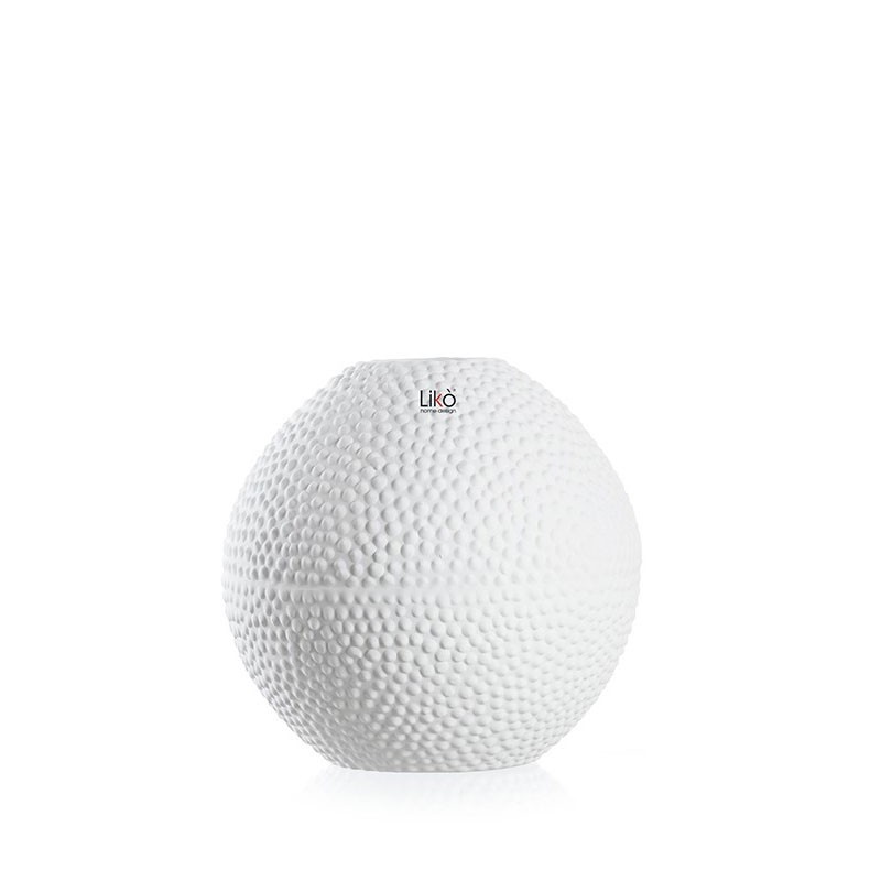 vaso sfera Nives h 25 x 25 cm bianco opaco CR25/25-B