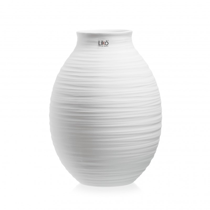 vaso soen h 30 x 22 cm bianco opaco CR59/30-B