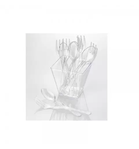 Mini cucchiaini trasparenti 50 pz. F0014 cm. 9,5h
