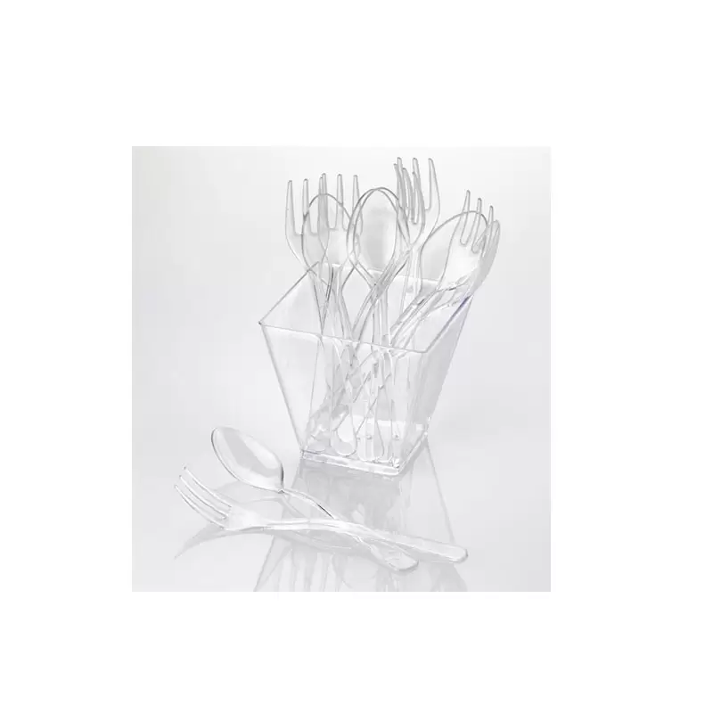Mini forchettine trasparenti 50 pz. F0013 cm. 9,5h