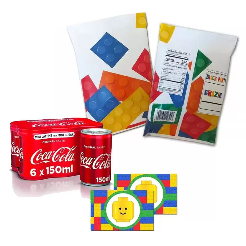 PATATINE E COCA COLA LEGO BLOCK PARTY - 12 PZ