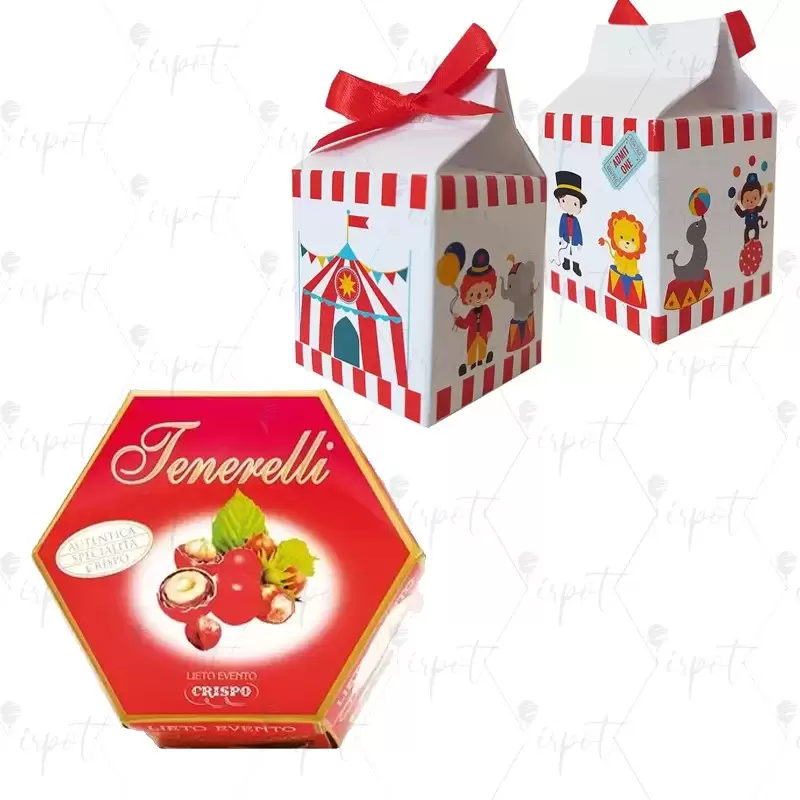 10 SCATOLINE CIRCO MILK CON TENERELLI ROSSI