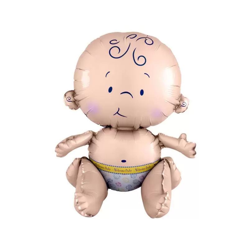 Palloncino foil bambino seduto welcome baby 33 x 38 cm 3520201