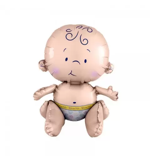 Palloncino foil bambino seduto welcome baby 33 x 38 cm 3520201