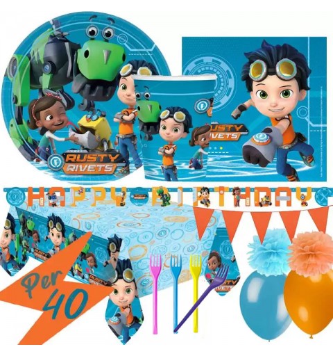 KIT N.59 RUSTY RIVETS - COMPLETO TAVOLA PER BAMBINO