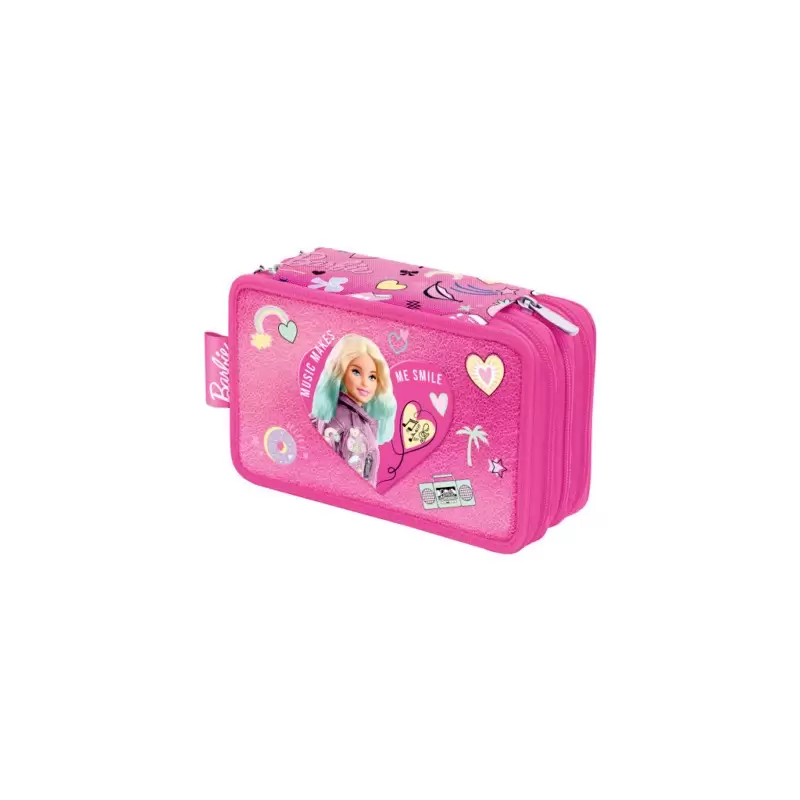 Astuccio barbie mattel 3 zip