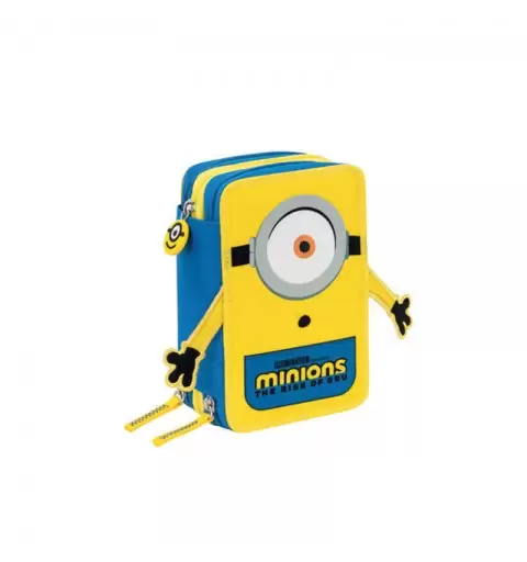 Astuccio per la scuola minions 3 cerniere