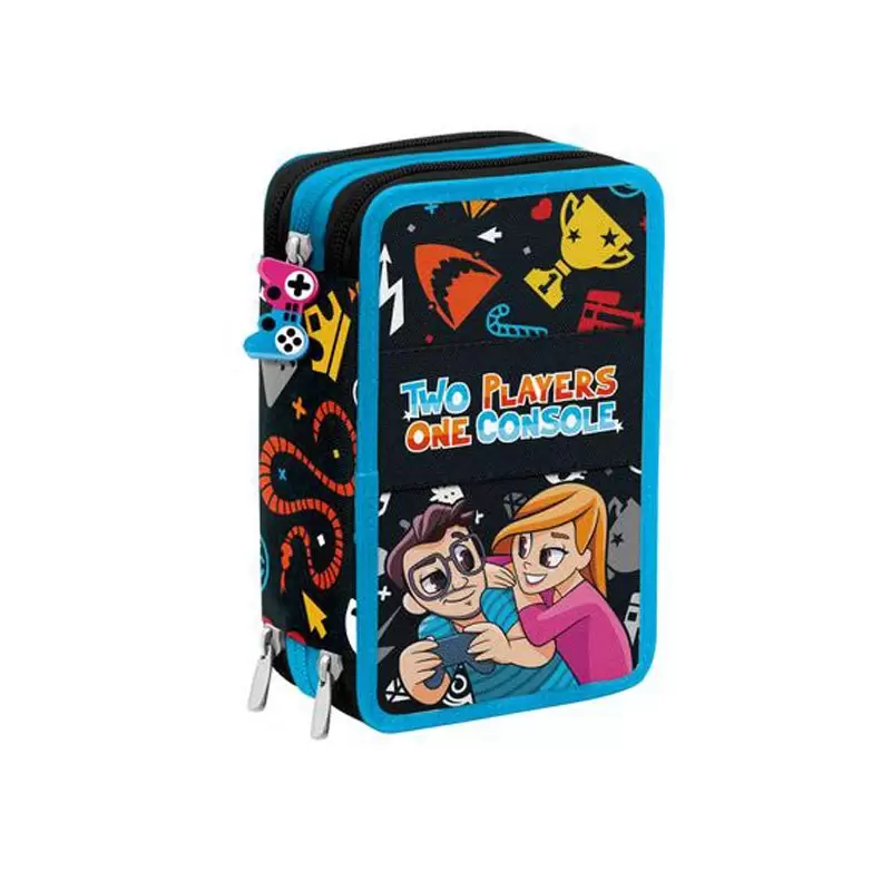 Astuccio per la scuola two players 3 cerniere