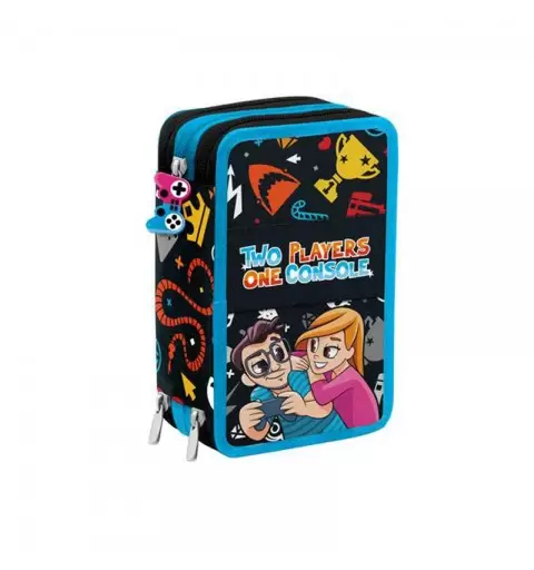 Astuccio per la scuola two players 3 cerniere