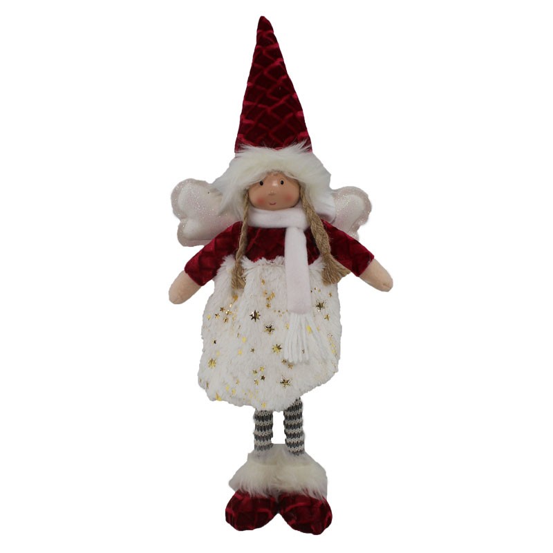 Bambolina angelo bianco / rossa 16 x 15 x 42 cm 60144