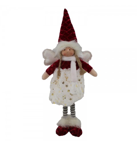 Bambolina angelo bianco / rossa 16 x 15 x 42 cm 60144