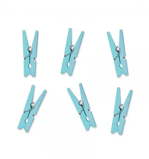 Mollettine Legno celesti KLD-011J   20 pz. 3 cm
