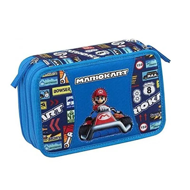 astuccio 3 zip Super Mario Kart 20 x 13 x 7 cm 65102