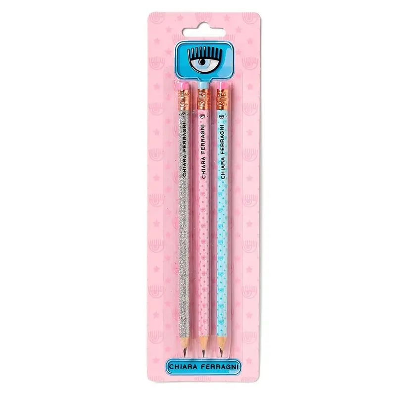 set 3 matite Chiara Ferragni mod. assortiti Pigna