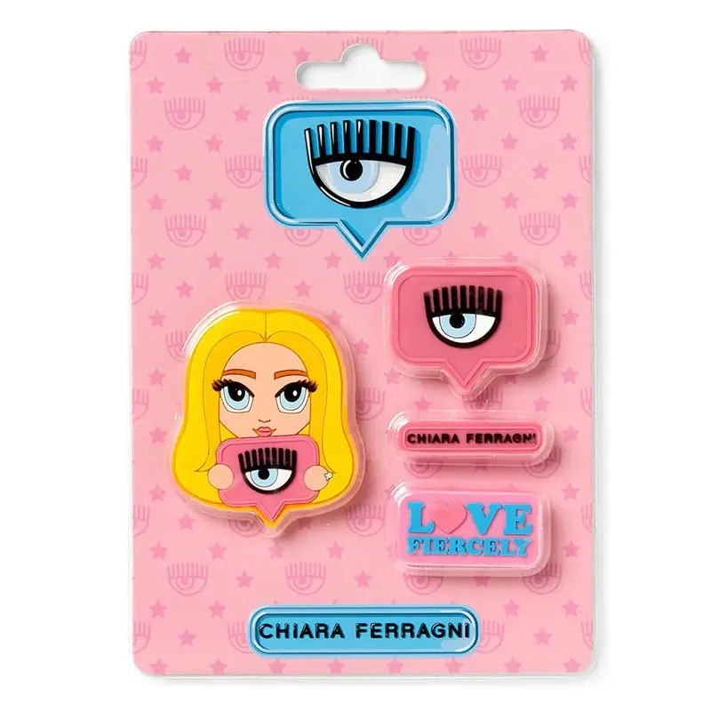 set 4 gomme Chiara Ferragni mod. assortiti Pigna
