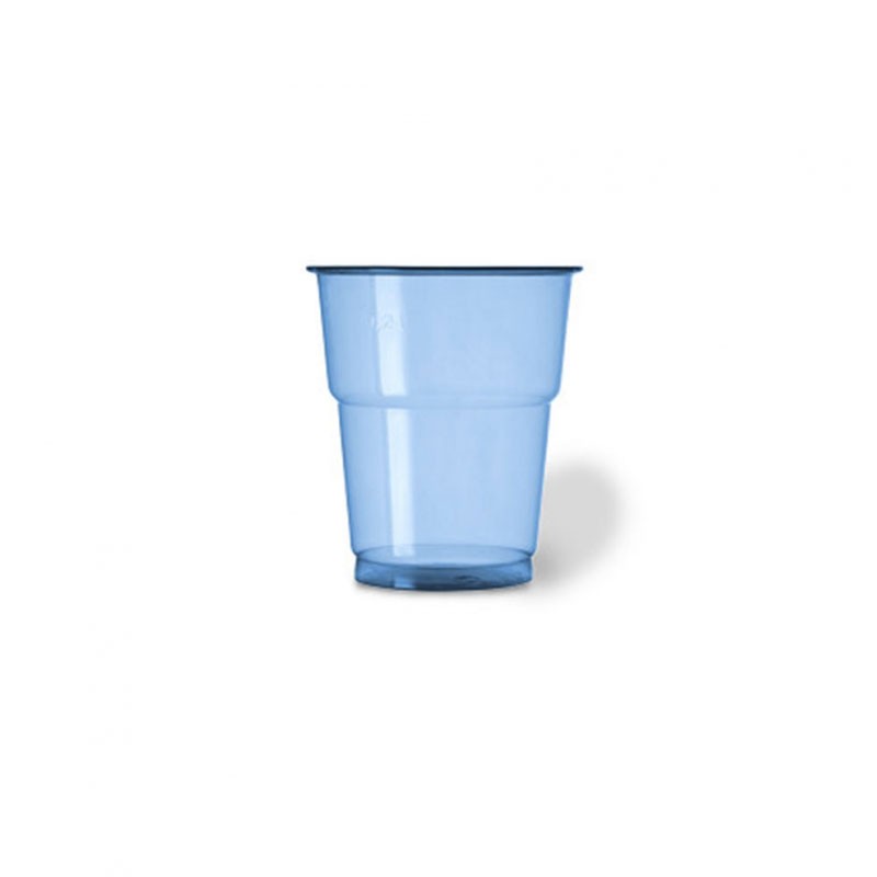 25 bicchieri plastica pet 250 cc blu