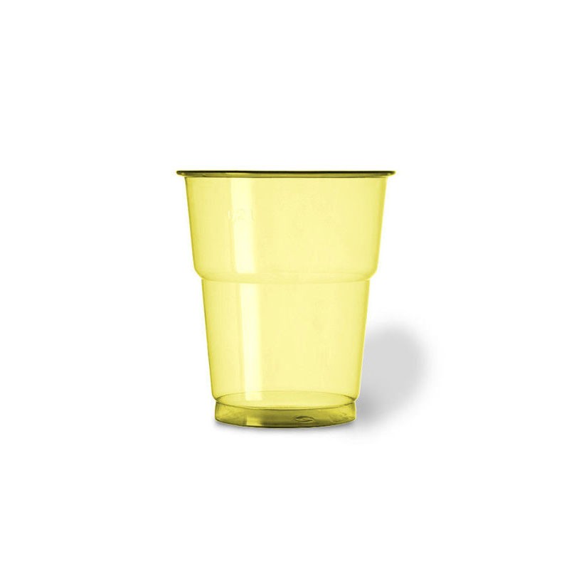 25 bicchieri plastica pet 250 cc giallo