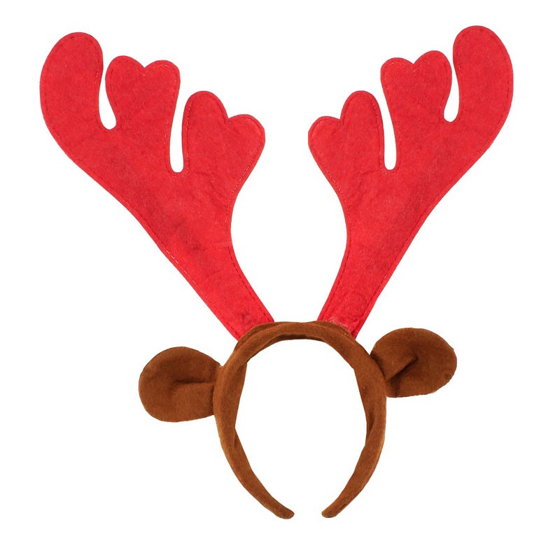 cerchietto natalizio con corna di renna rosse NW-ORORUC
