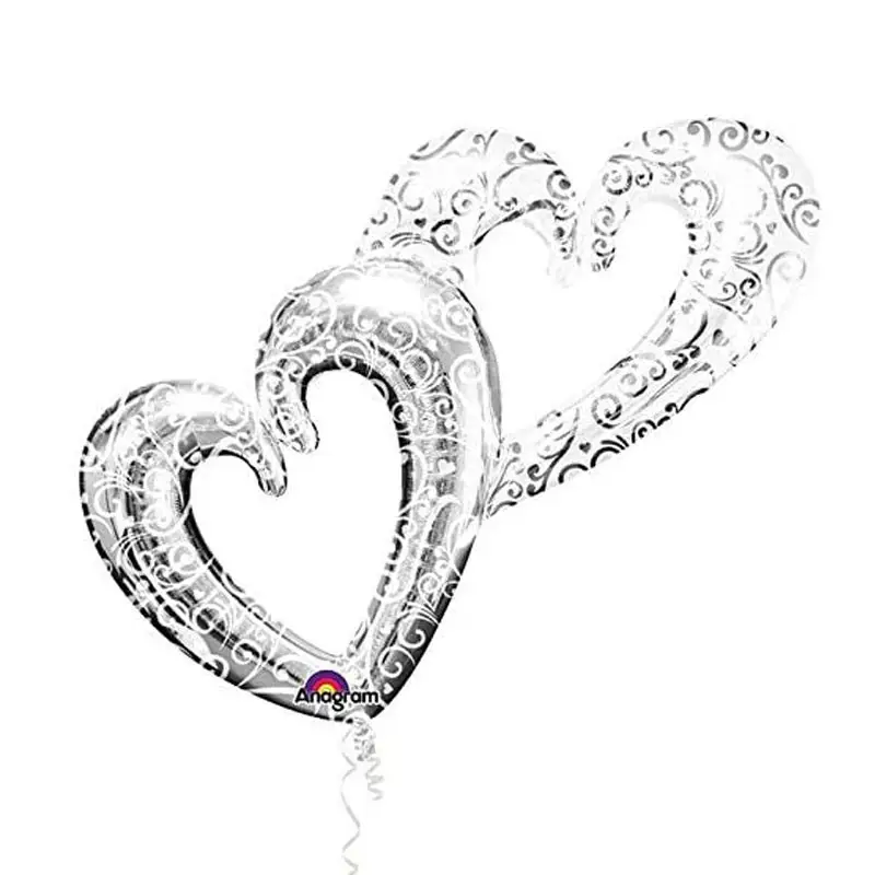 Pallone foil Multi balloon 53 - 134 cm Interlocking Hearts 3130201
