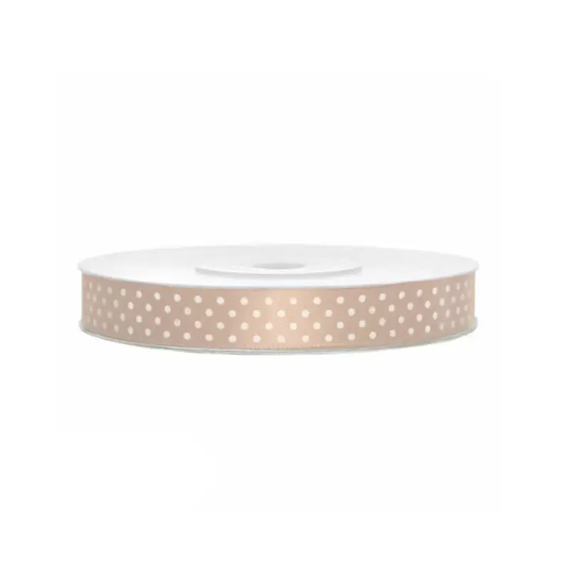 Nastrino Pois beige 1,5 cm x 25 m 097