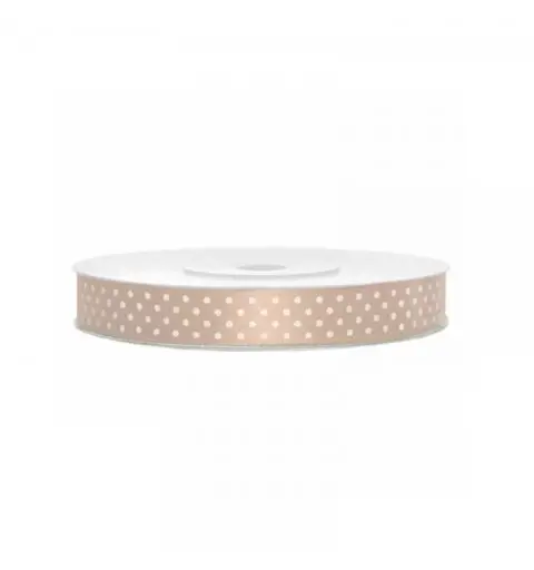 Nastrino Pois beige 1,5 cm x 25 m 097